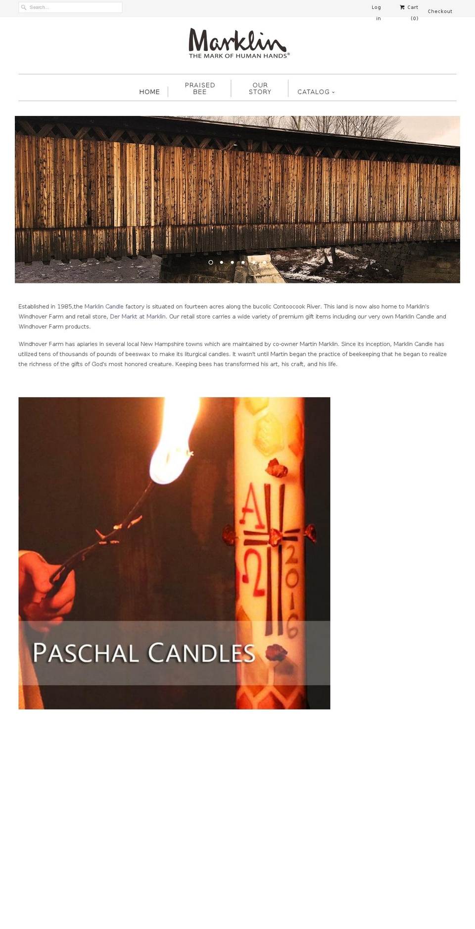 marklincandle.com shopify website screenshot