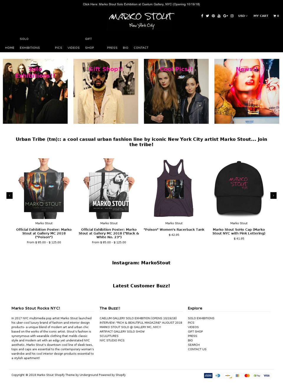markostout.com — Shopify storefront screenshot