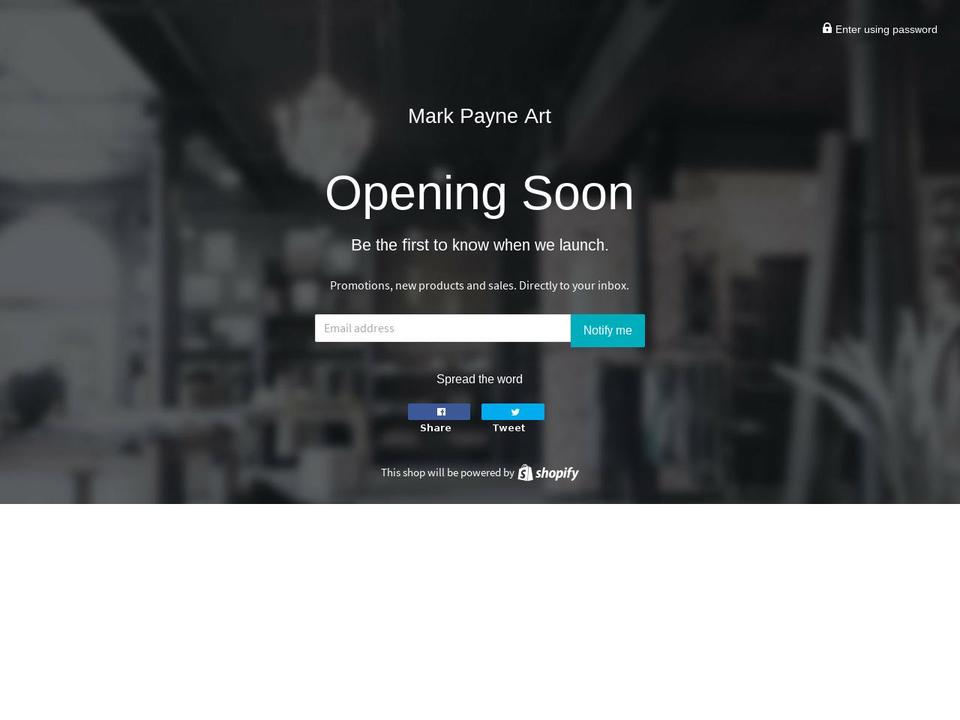 markpayneart.com — Shopify storefront screenshot
