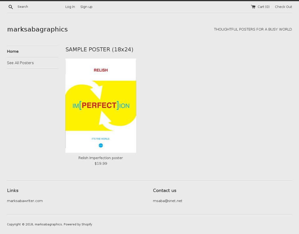 marksabagraphics.com — Shopify storefront screenshot