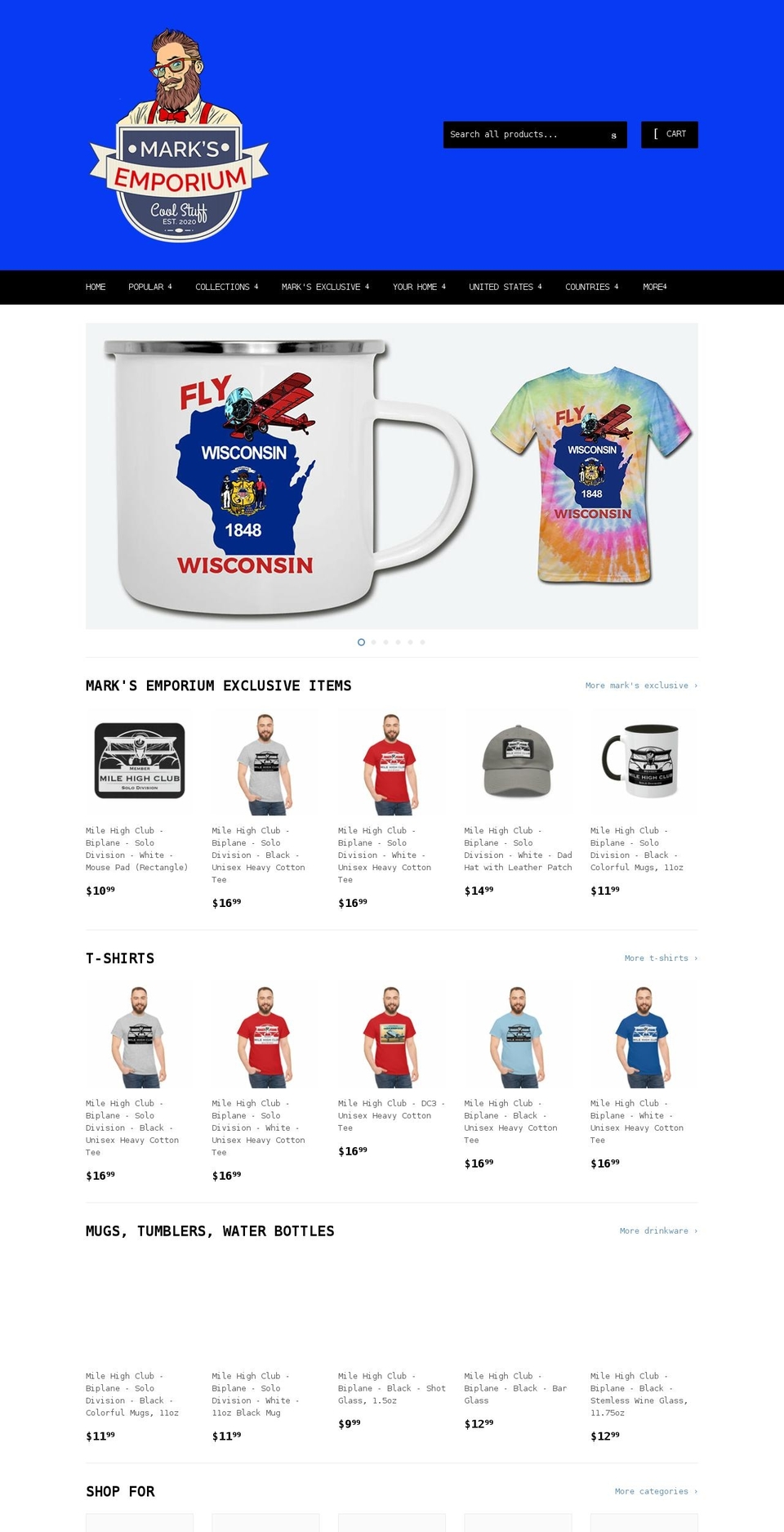 marksemporium.com shopify website screenshot