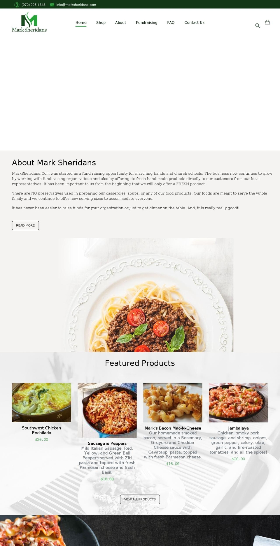 marksheridans.com — Shopify storefront screenshot