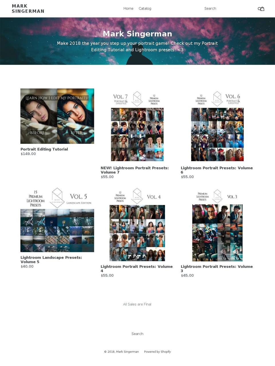 marksingerman.com — Shopify storefront screenshot