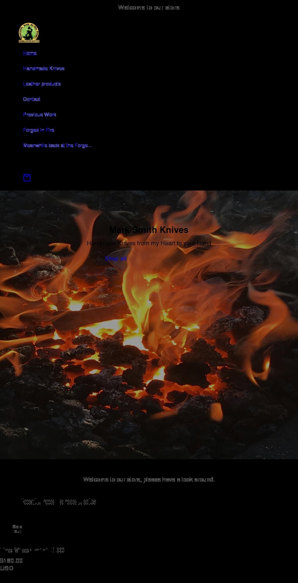 marksmithknives.com shopify website screenshot