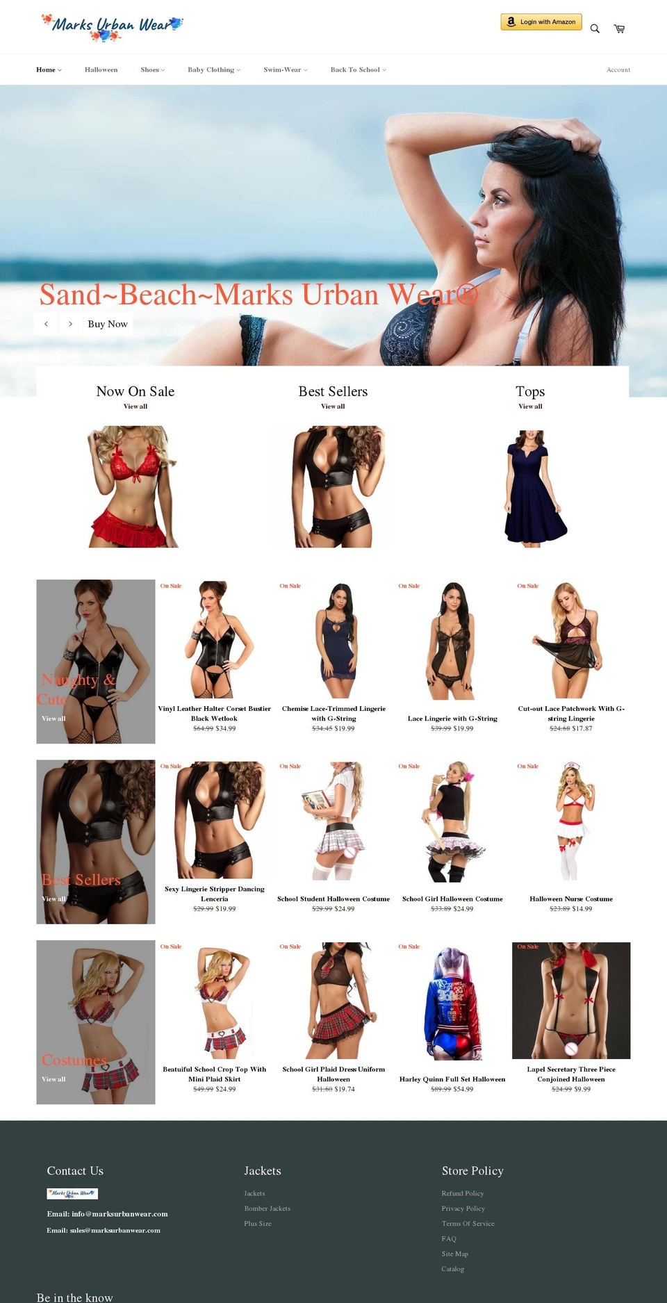marksurbanwear.com — Shopify storefront screenshot