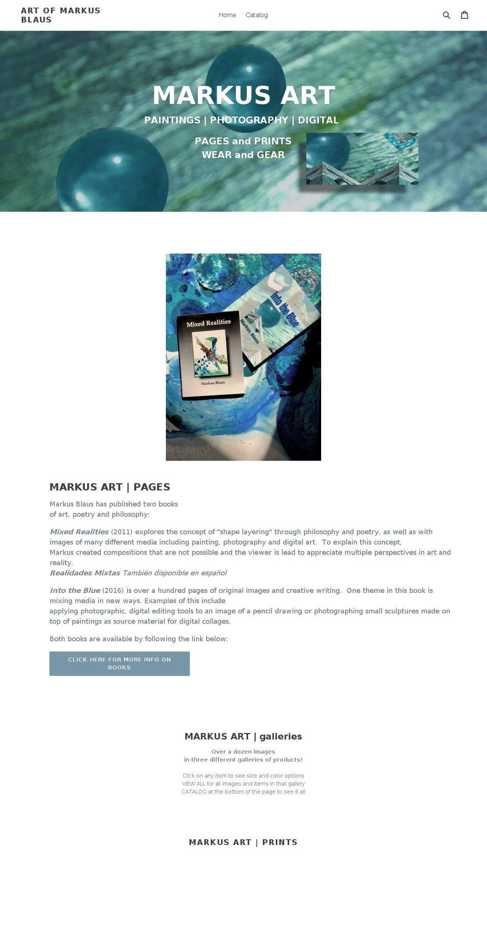 markusblaus.com shopify website screenshot