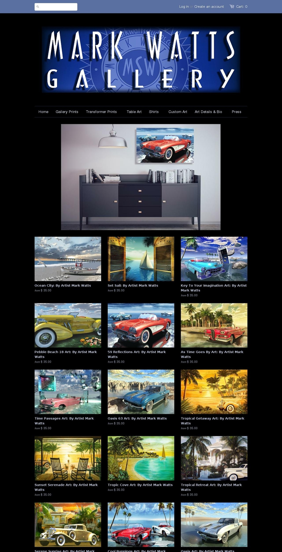 markwattsstudios.com shopify website screenshot