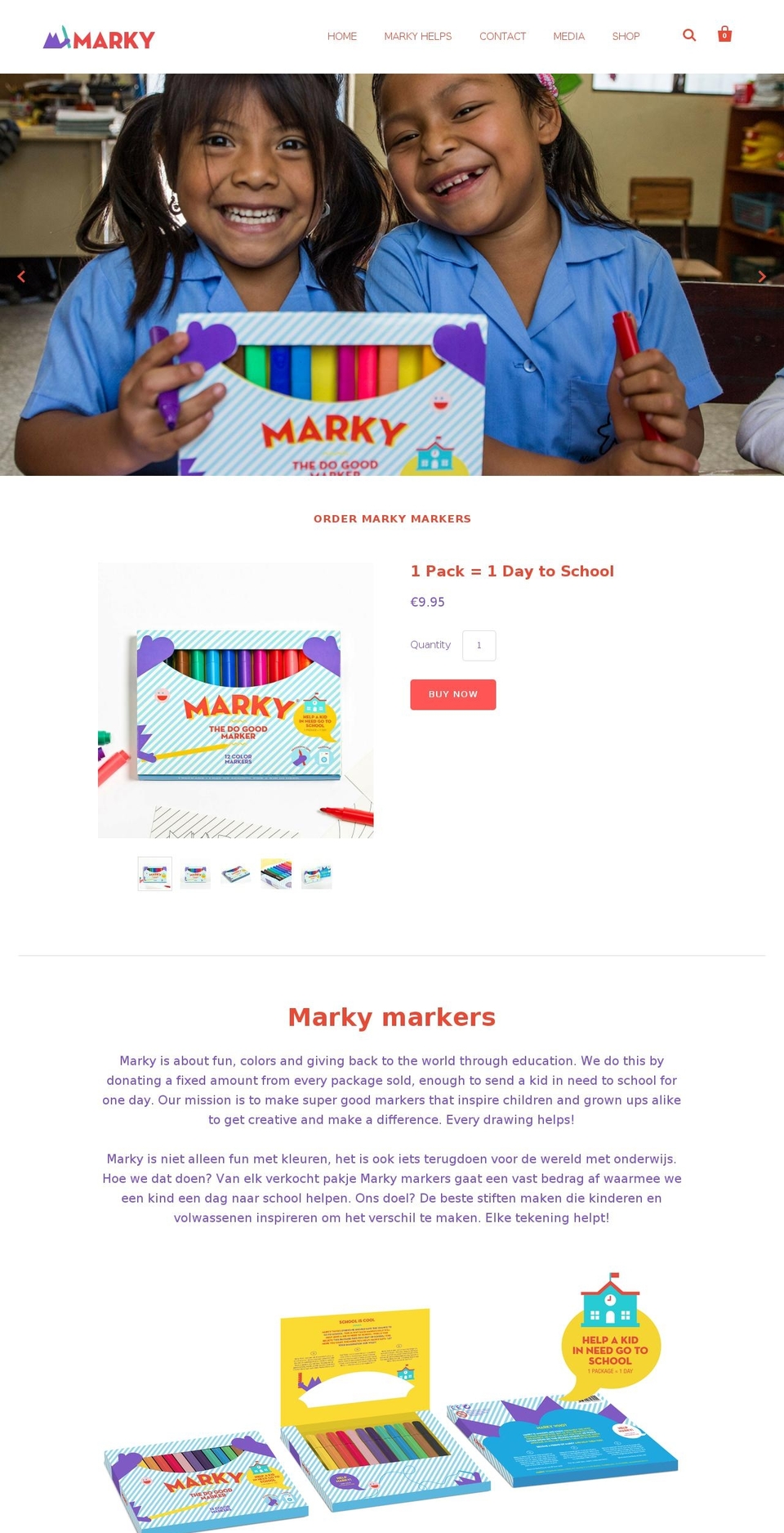 markymarkers.com shopify website screenshot