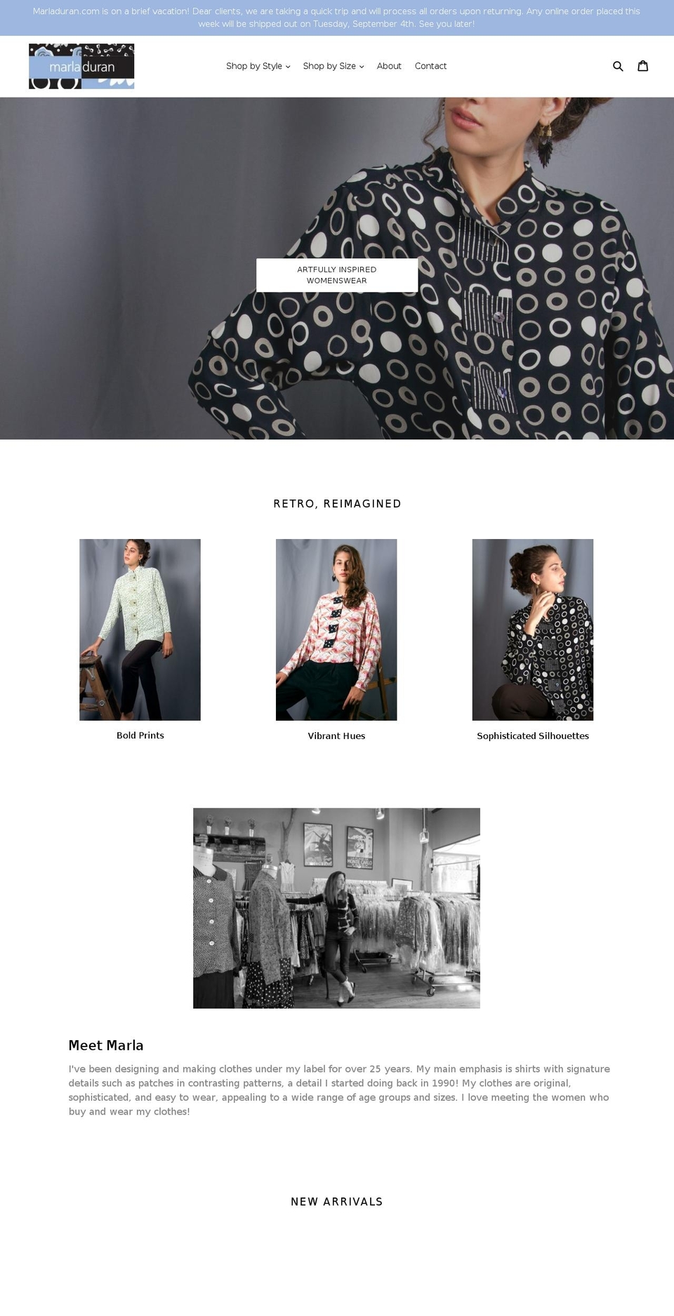 marladuran.com — Shopify storefront screenshot