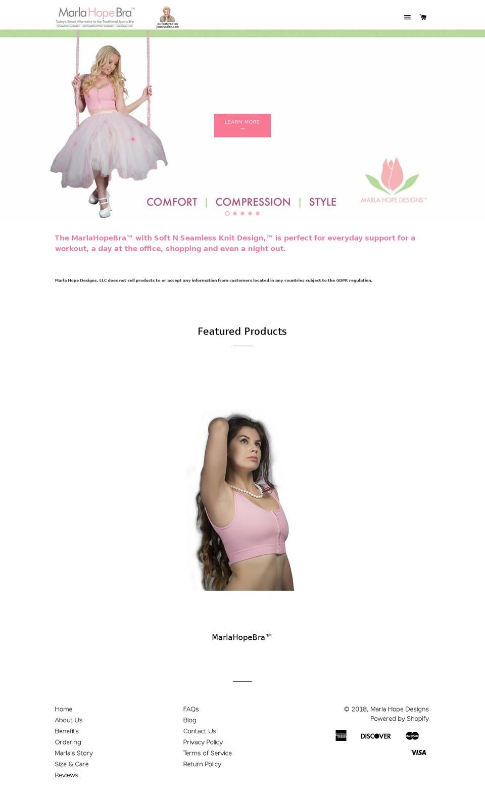 marlahope.com shopify website screenshot
