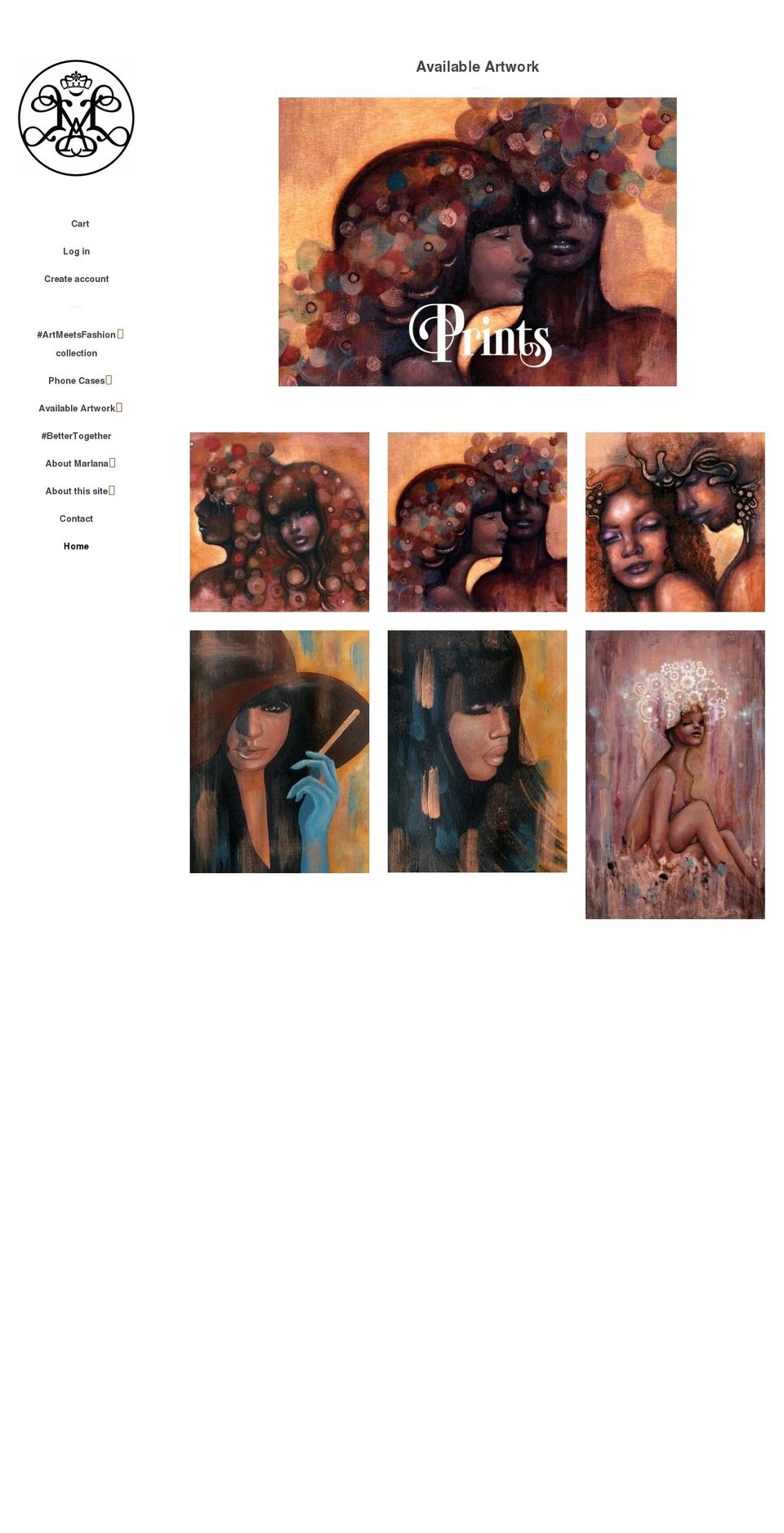 marlana.me shopify website screenshot