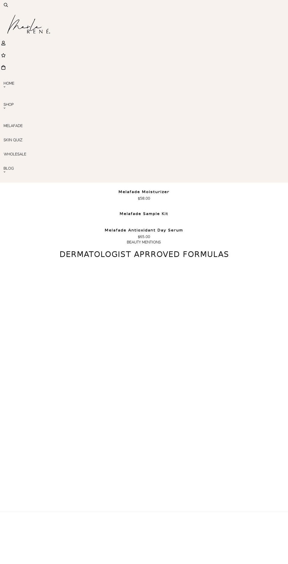 marlarene.com shopify website screenshot