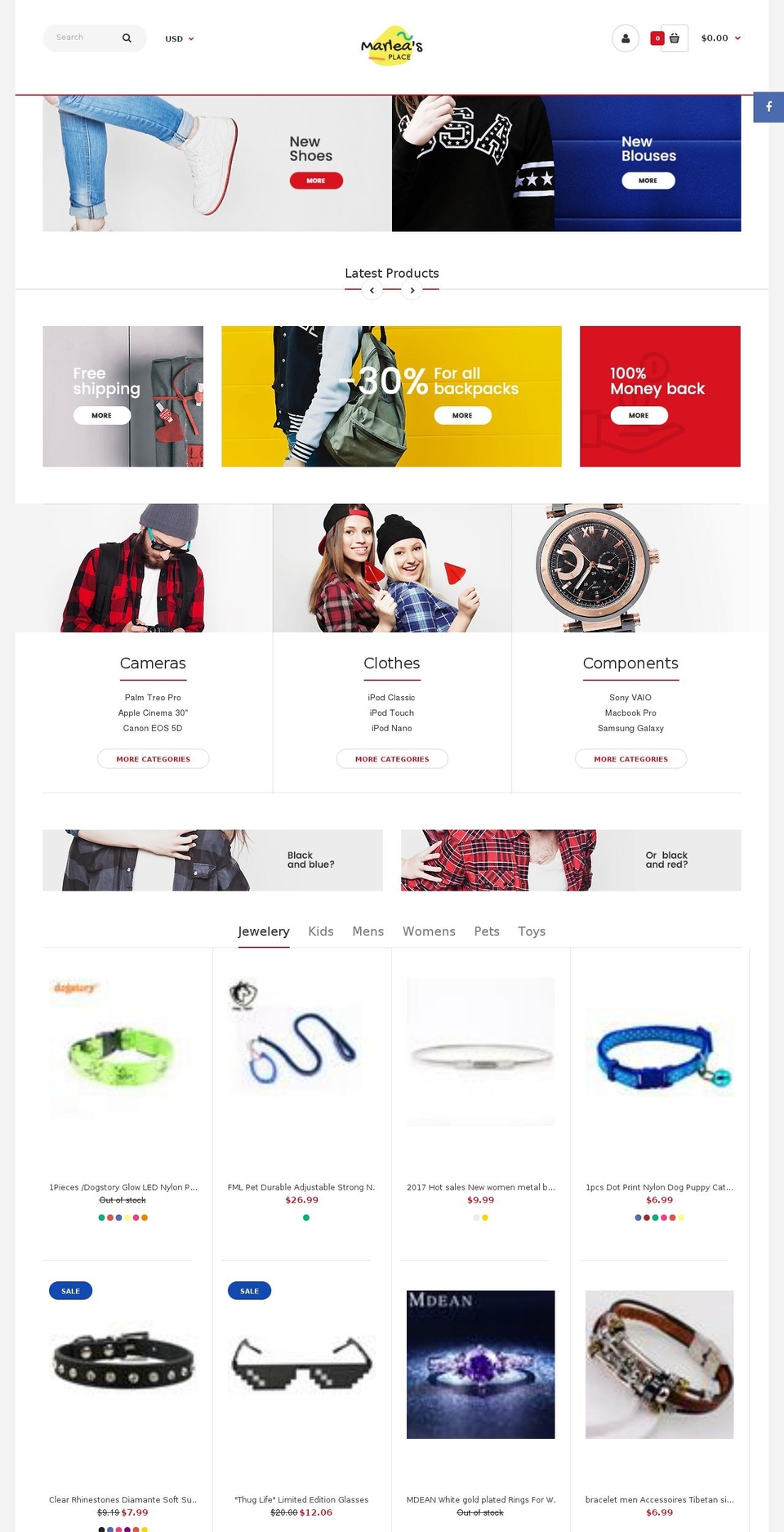 FASTOR Shopify theme site example marleasplace.com