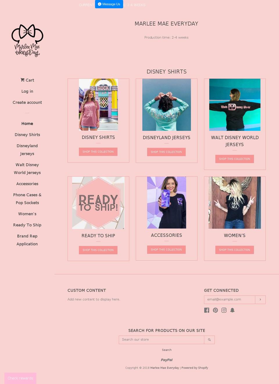 marleemaeeveryday.com shopify website screenshot