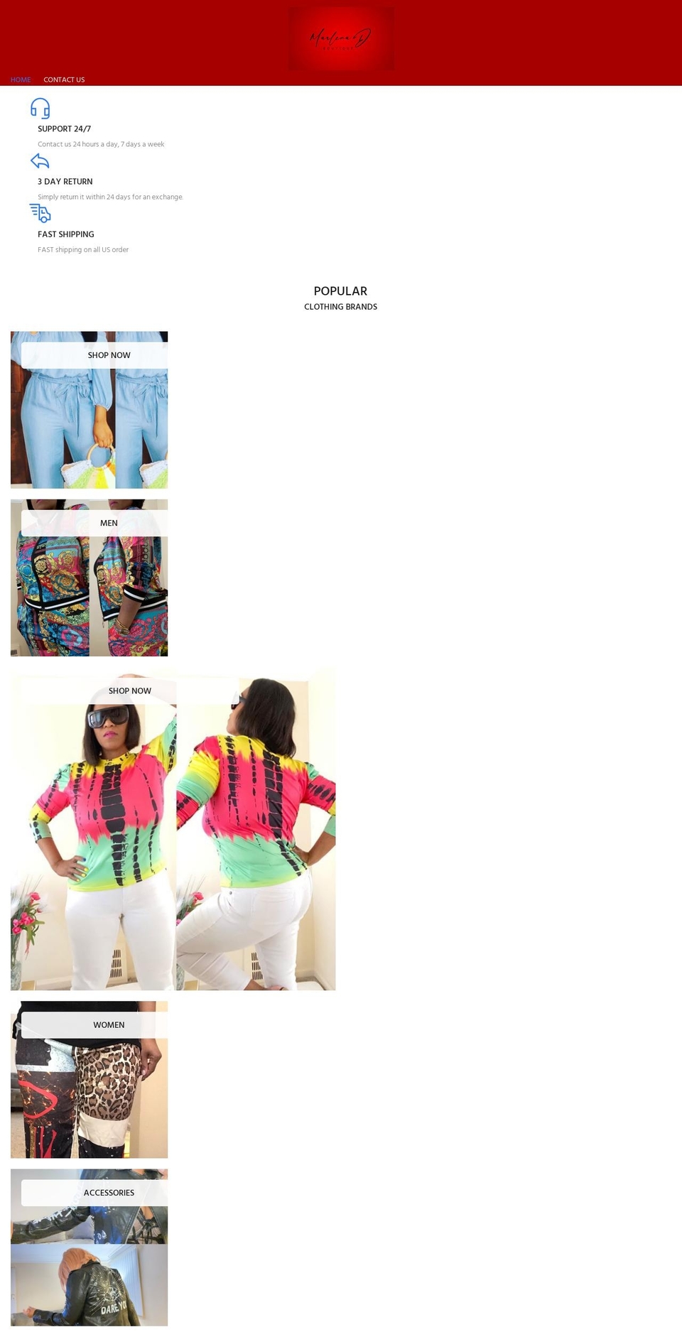 marlenad.com shopify website screenshot