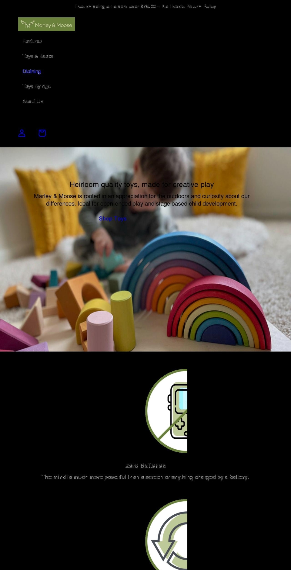 marleyandmoose.com shopify website screenshot