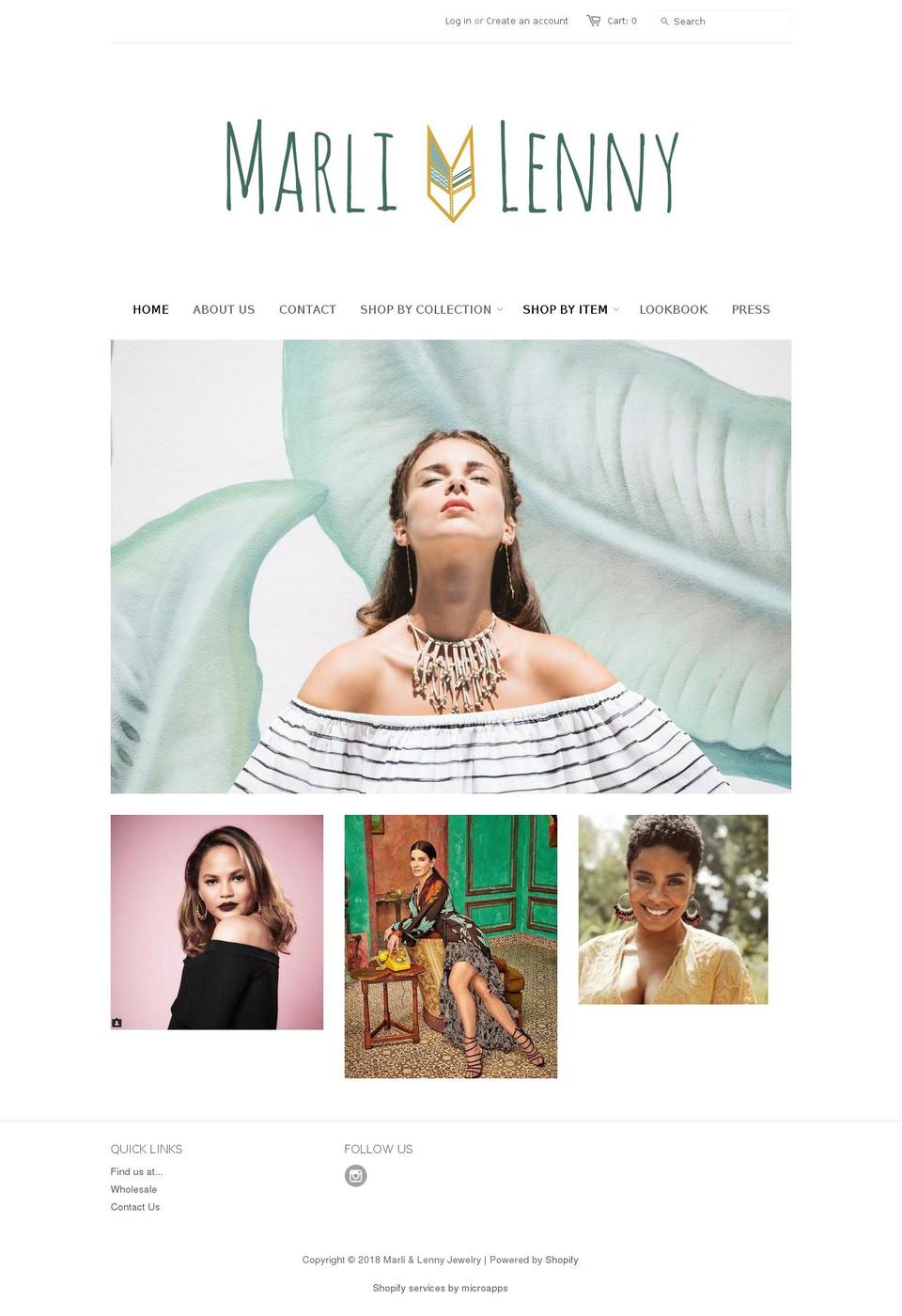 marliandlenny.com shopify website screenshot