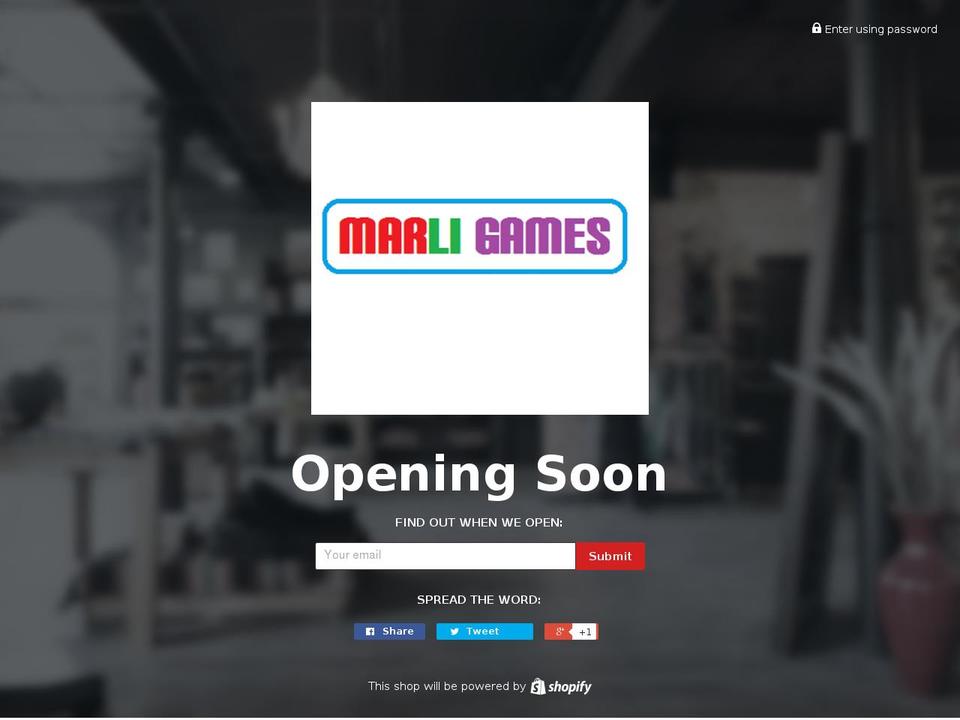 marligames.com shopify website screenshot