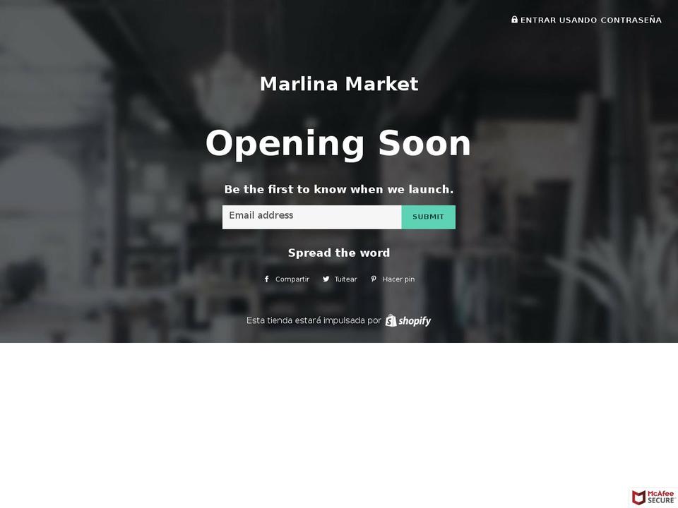 marlinamarket.com — Shopify storefront screenshot
