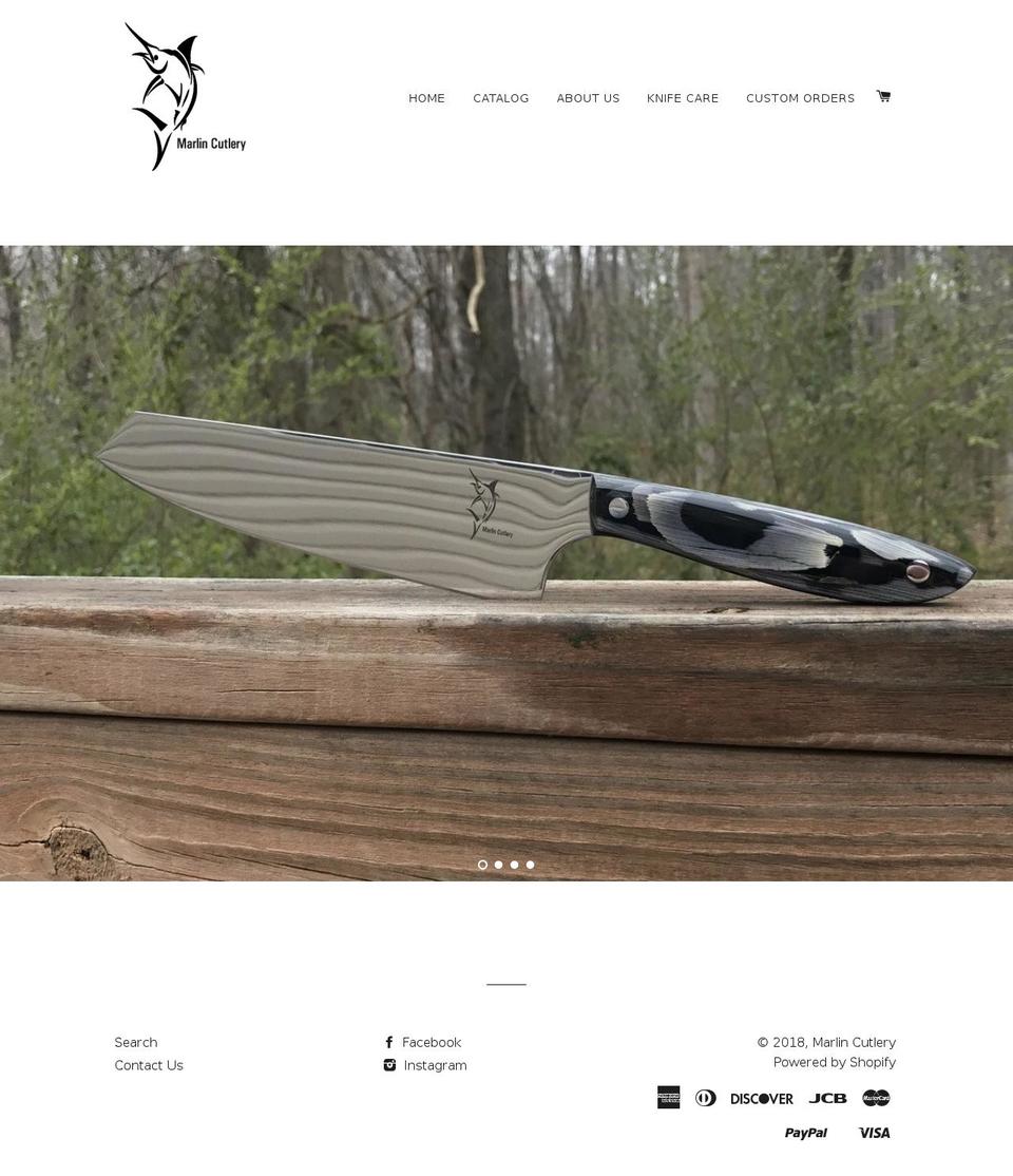 marlincutlery.com shopify website screenshot