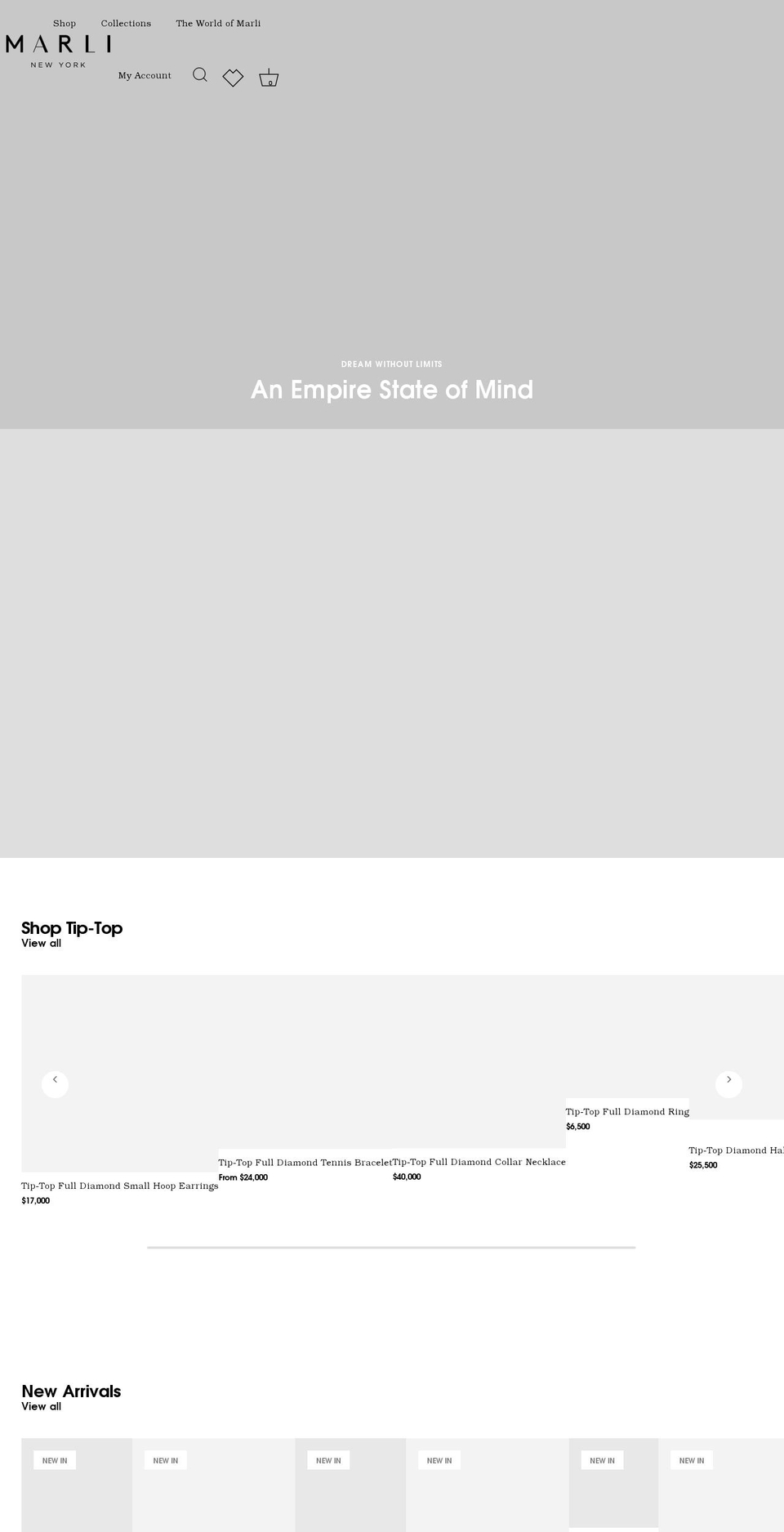 marlinewyork.com shopify website screenshot