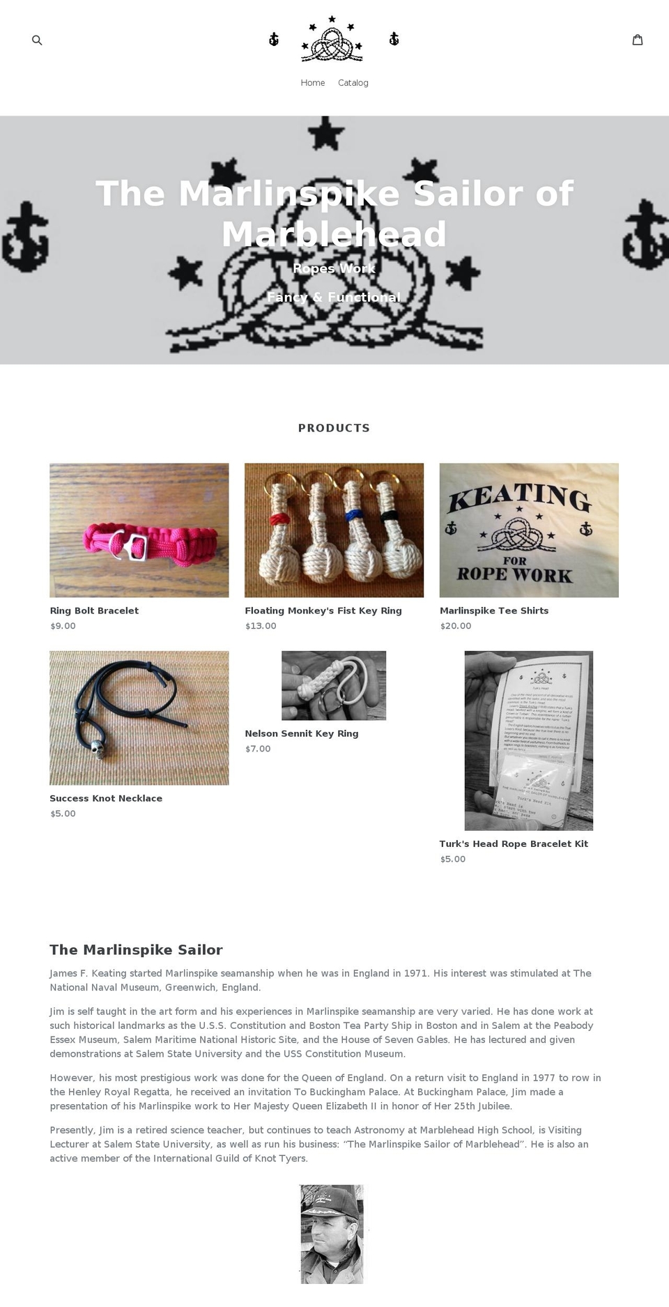 marlinspikesailor.com shopify website screenshot