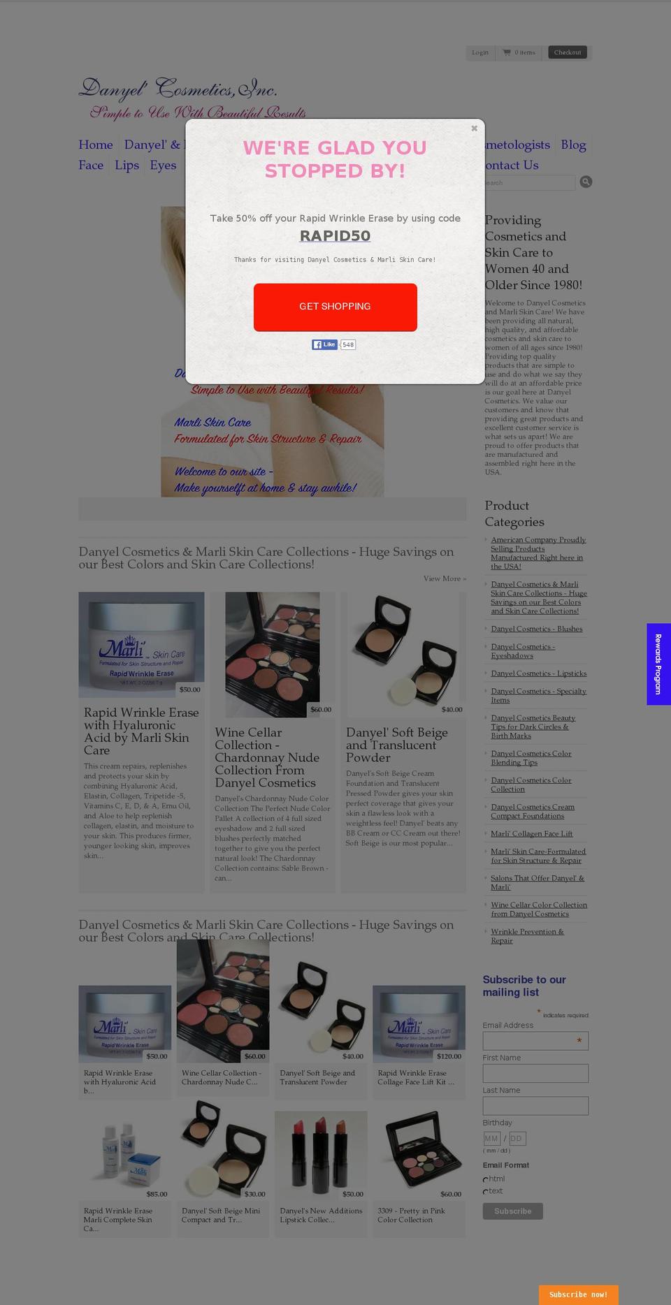 marliskincare.com shopify website screenshot