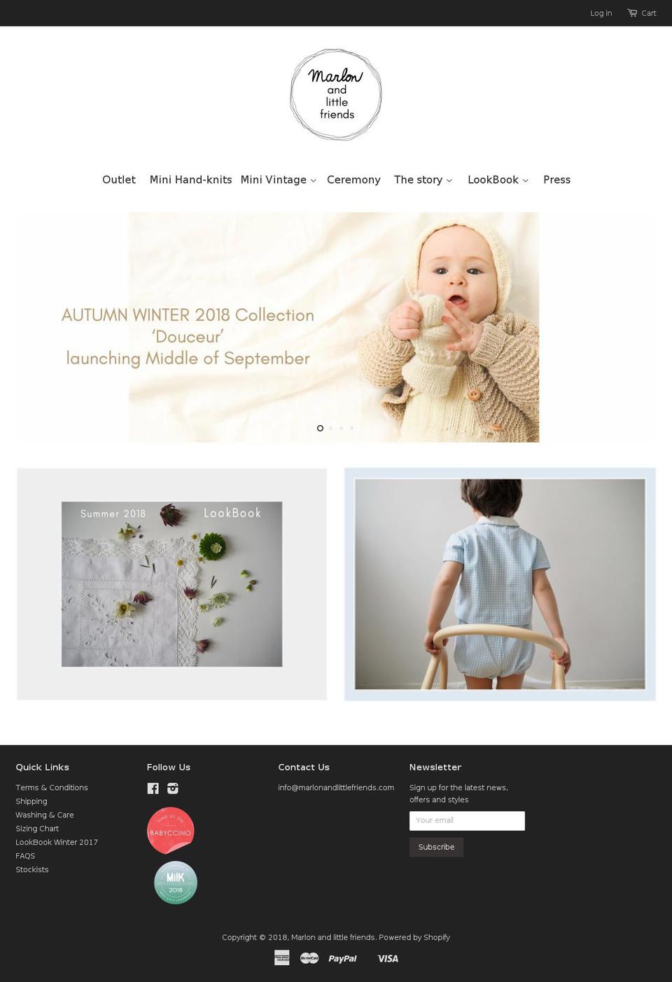 marlonandlittlefriends.com — Shopify storefront screenshot