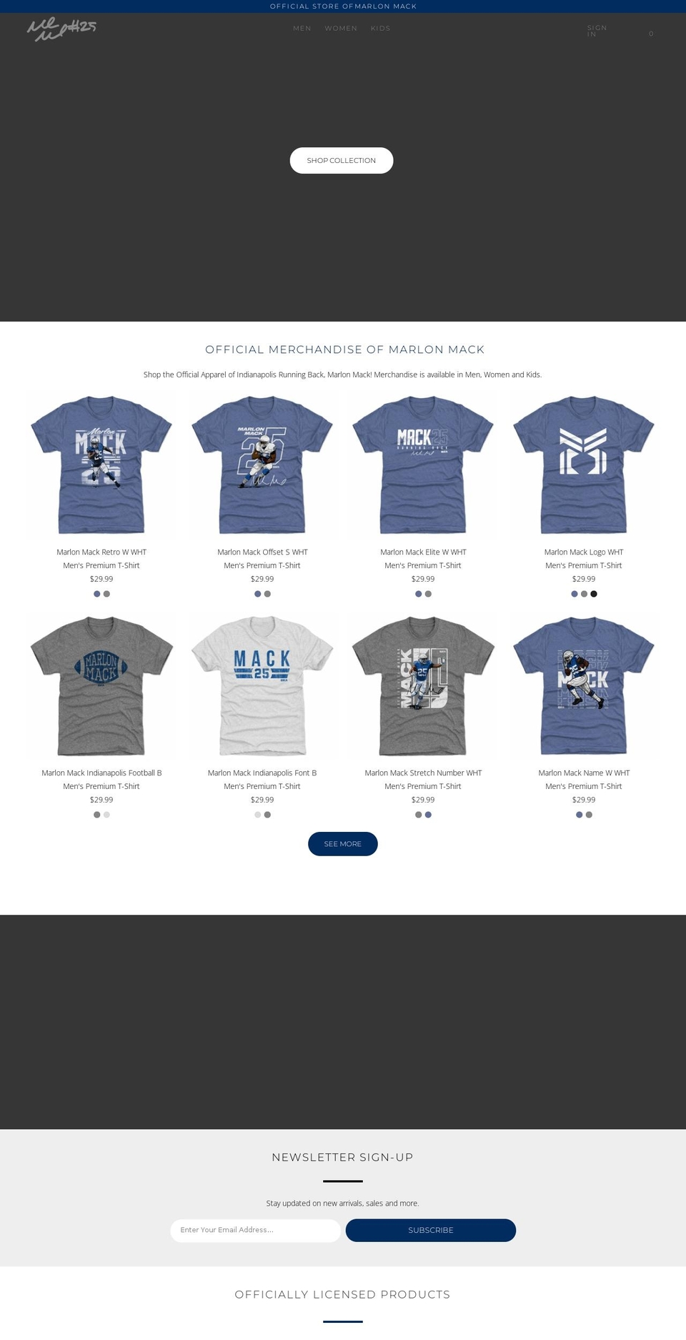 marlonmackshop.com shopify website screenshot