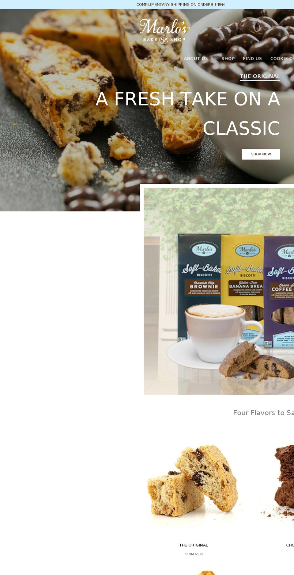 marlosbakeshop.com shopify website screenshot