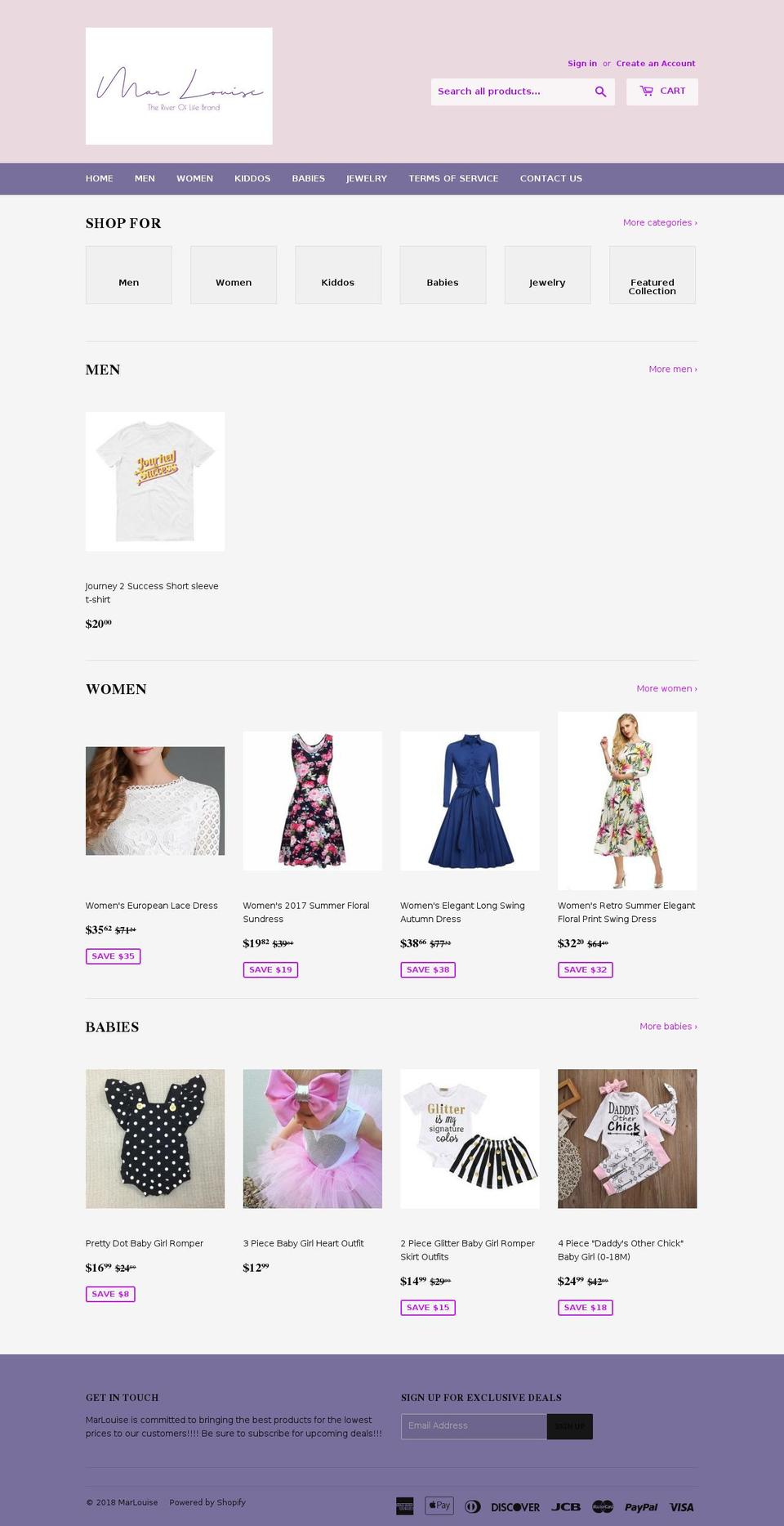 marlouise.com — Shopify storefront screenshot