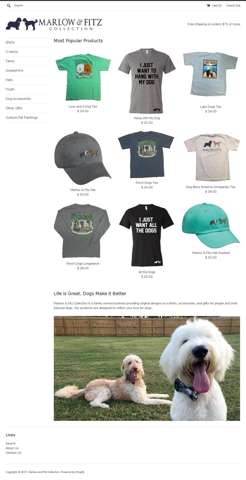 marlowandfitz.com shopify website screenshot