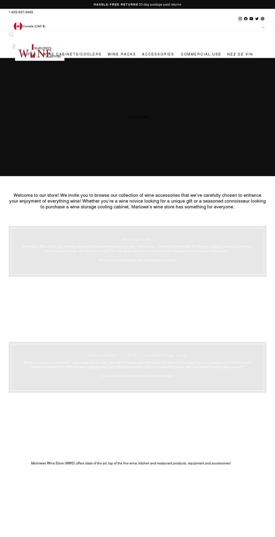 marloweswinestore.com shopify website screenshot