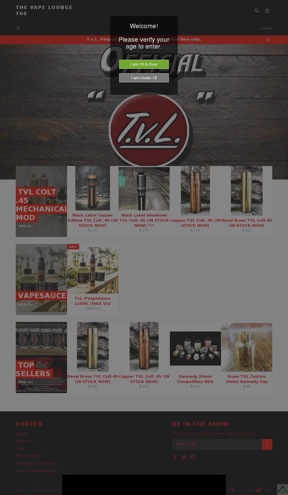 marlowsvape.com shopify website screenshot