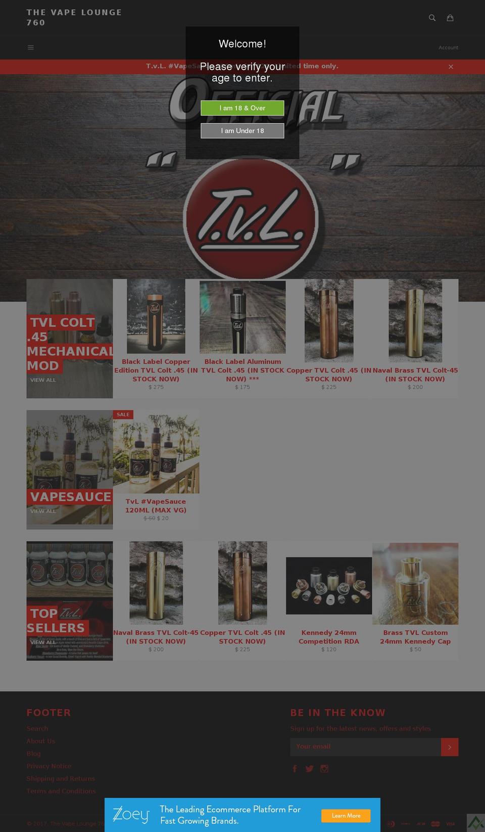 marlowsvapelounge.com shopify website screenshot