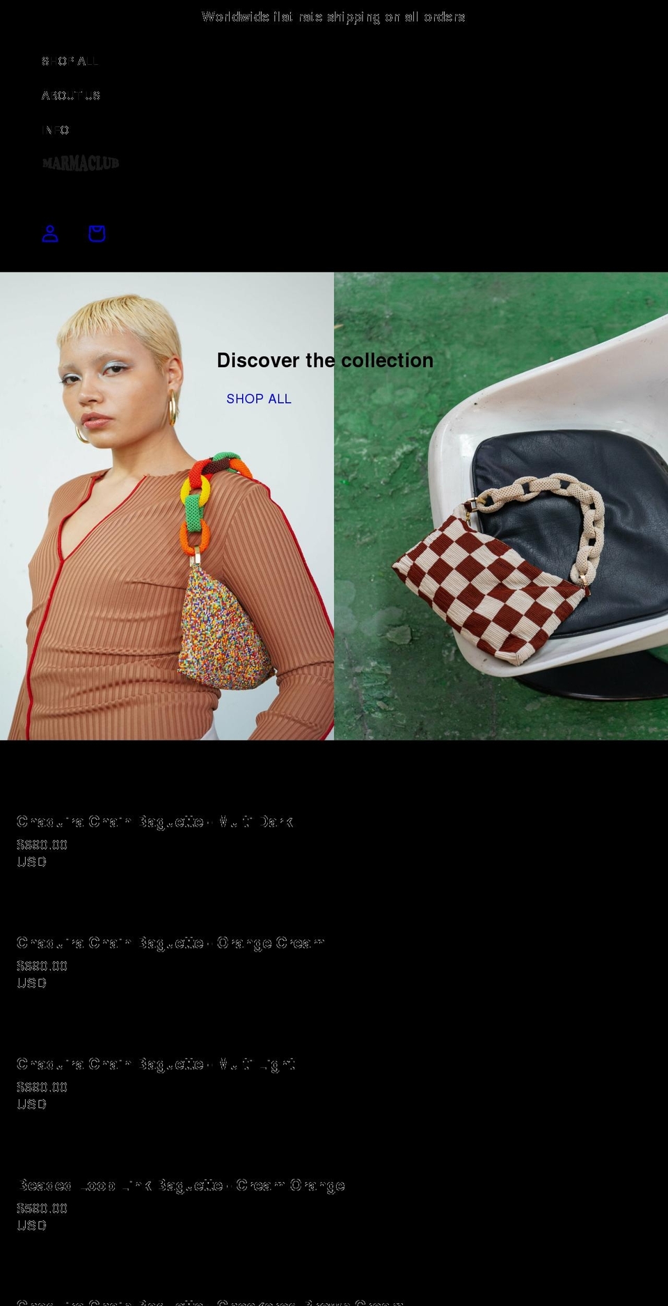 marmaclub.com shopify website screenshot