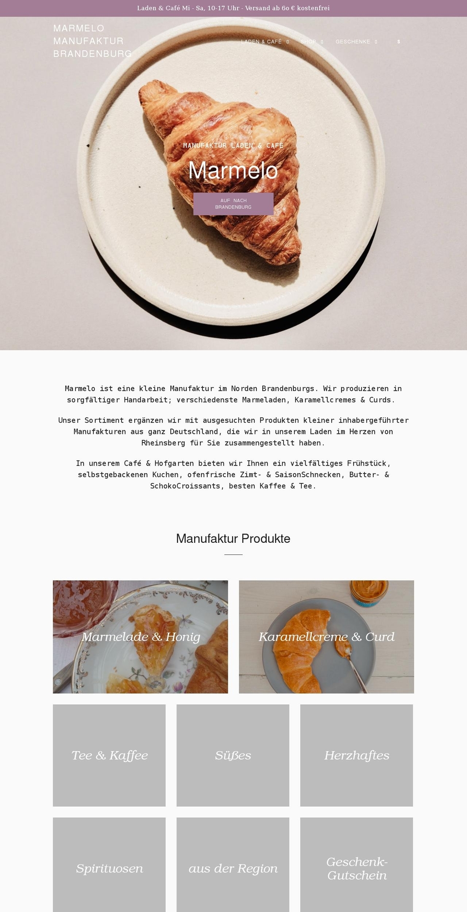 marmelo-manufaktur.de shopify website screenshot