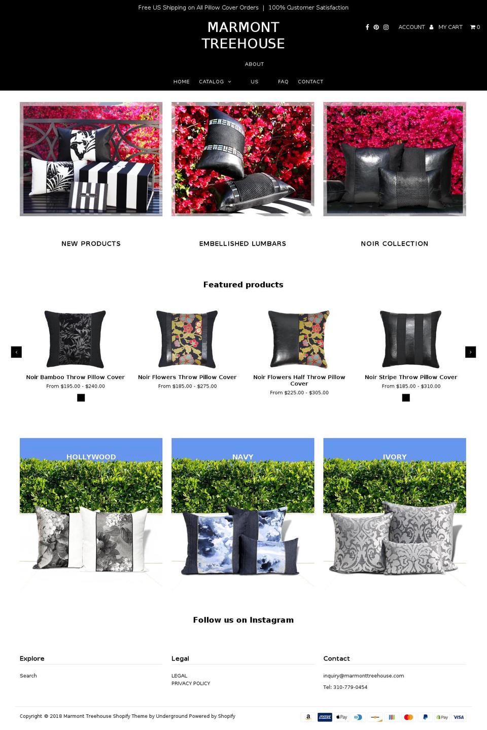 marmonttreehouse.com — Shopify storefront screenshot