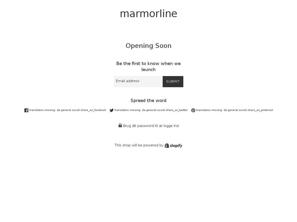 marmorline.myshopify.com shopify website screenshot