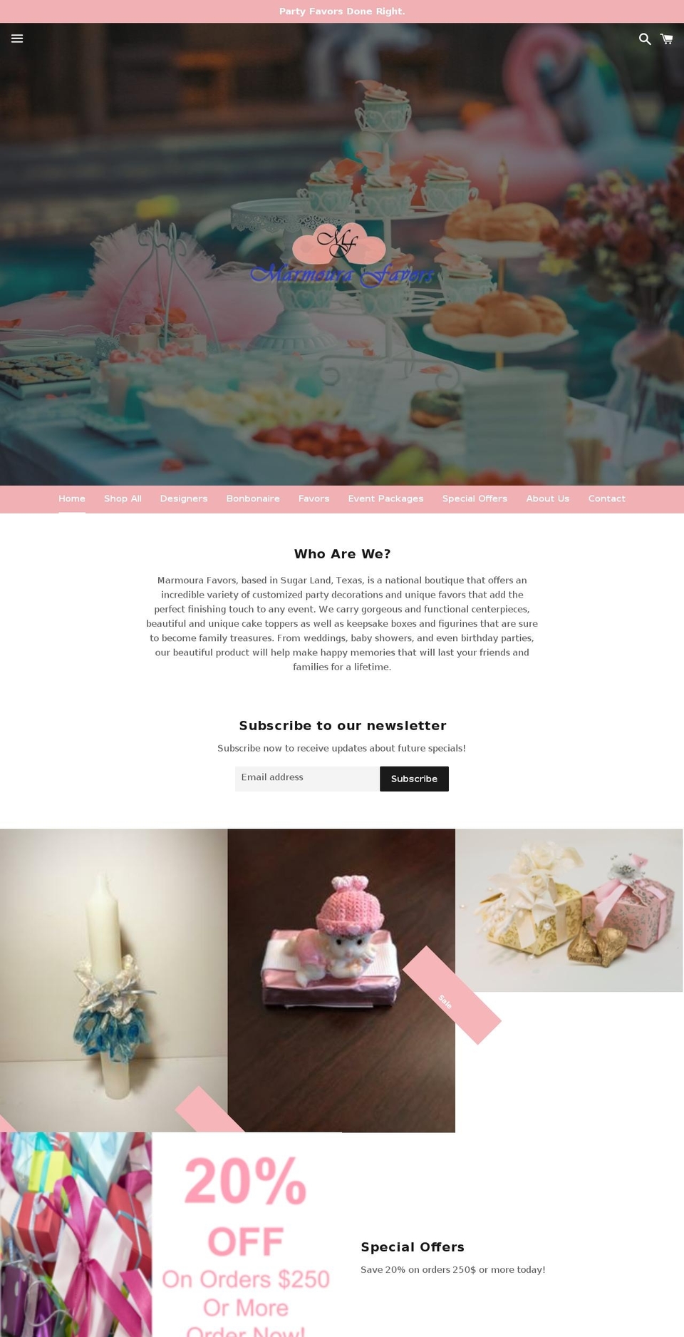 marmourafavors.com — Shopify storefront screenshot