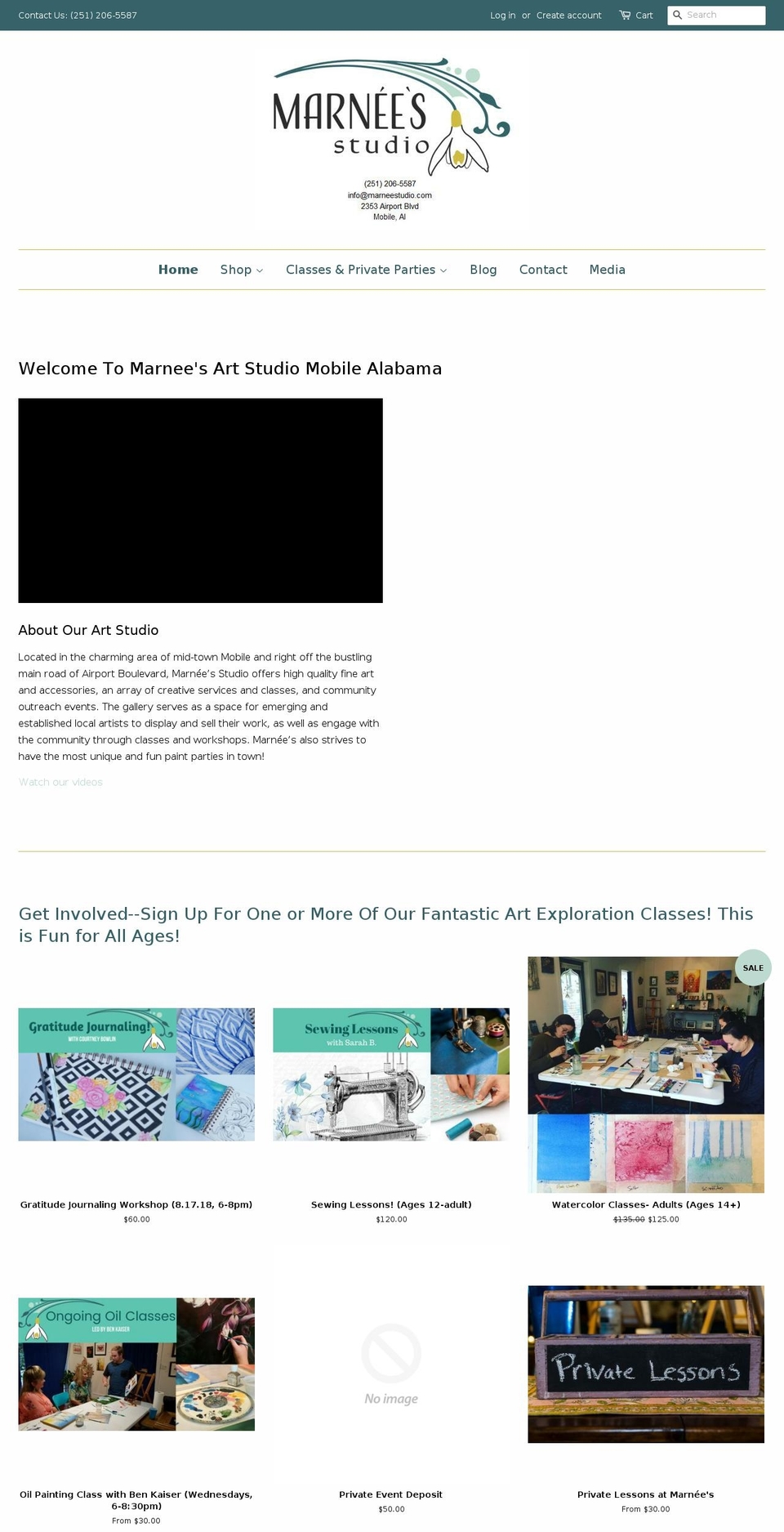 marneestudio.com shopify website screenshot