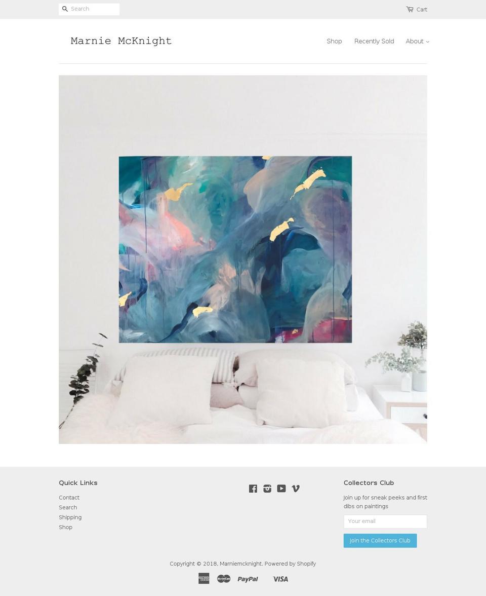 marniemcknight.com — Shopify storefront screenshot