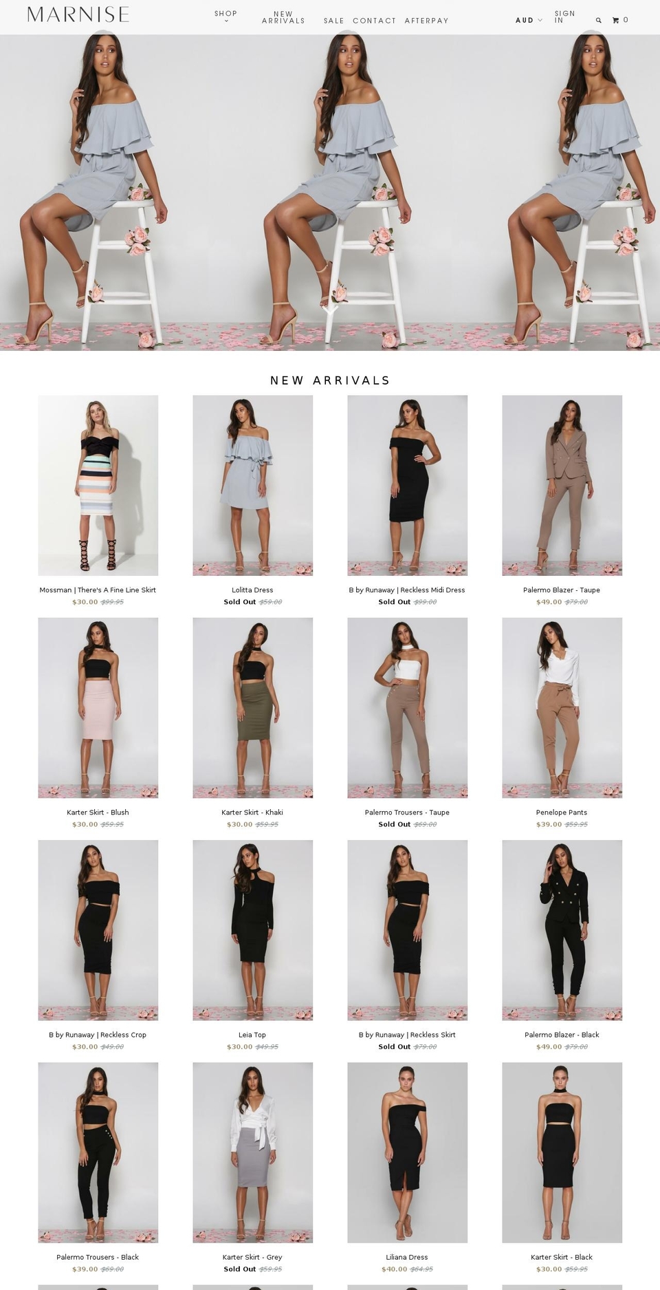 marnise.com shopify website screenshot