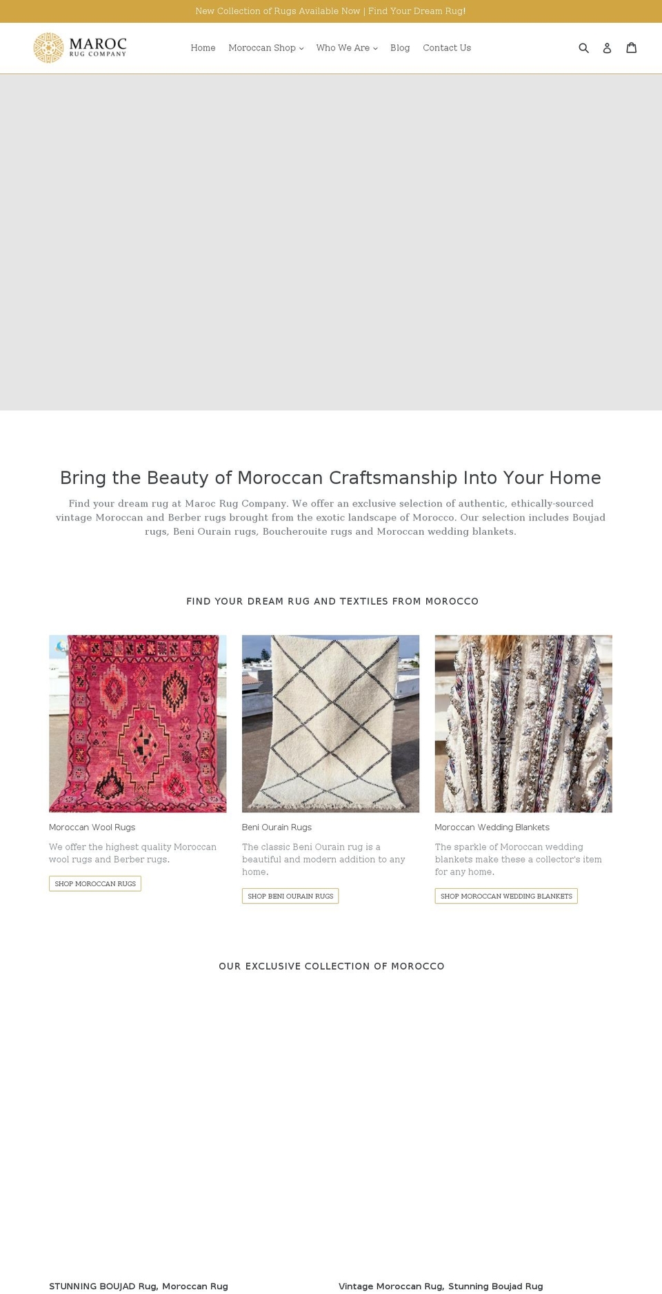 marocrugcompany.com — Shopify storefront screenshot