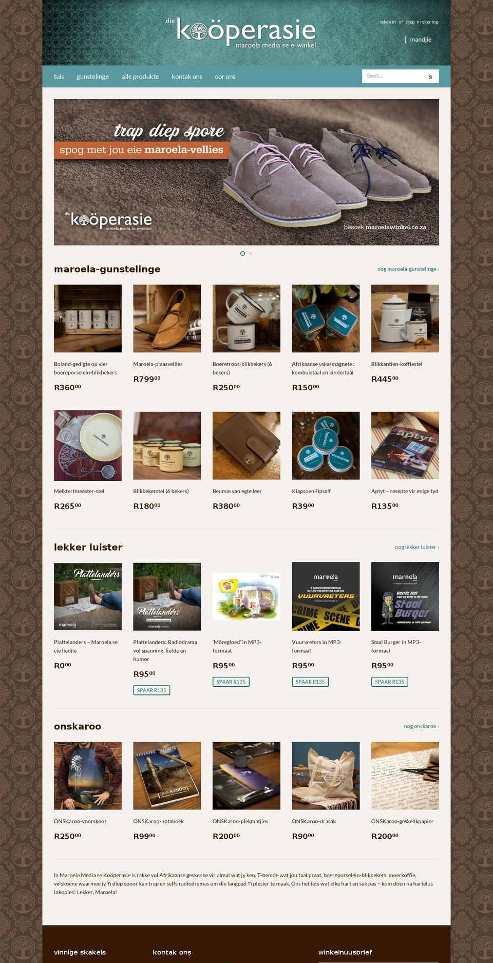 maroelawinkel.co.za shopify website screenshot