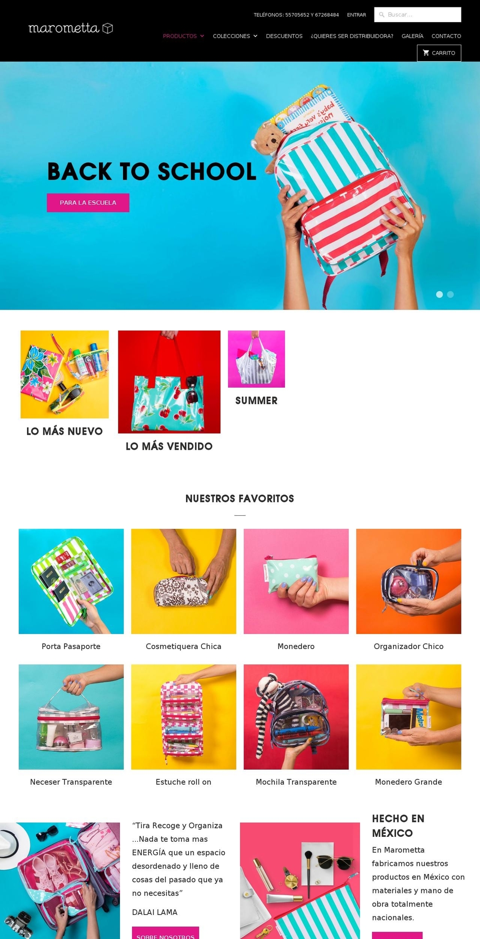 Wholesale Shopify theme site example marometta.com