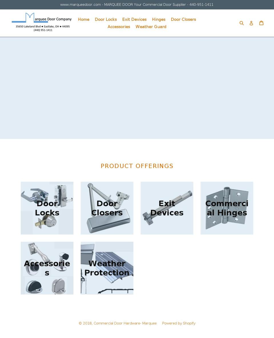 marqueedoor.com shopify website screenshot