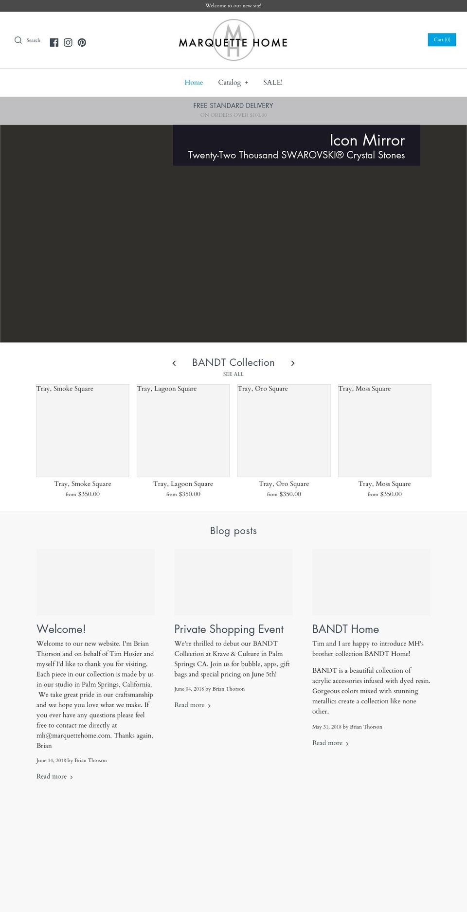 marquettehome.com — Shopify storefront screenshot