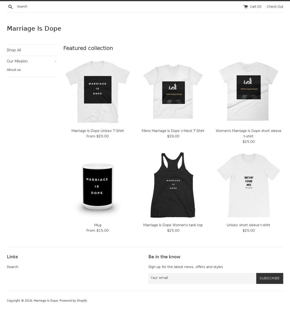 marriageisdope.net shopify website screenshot