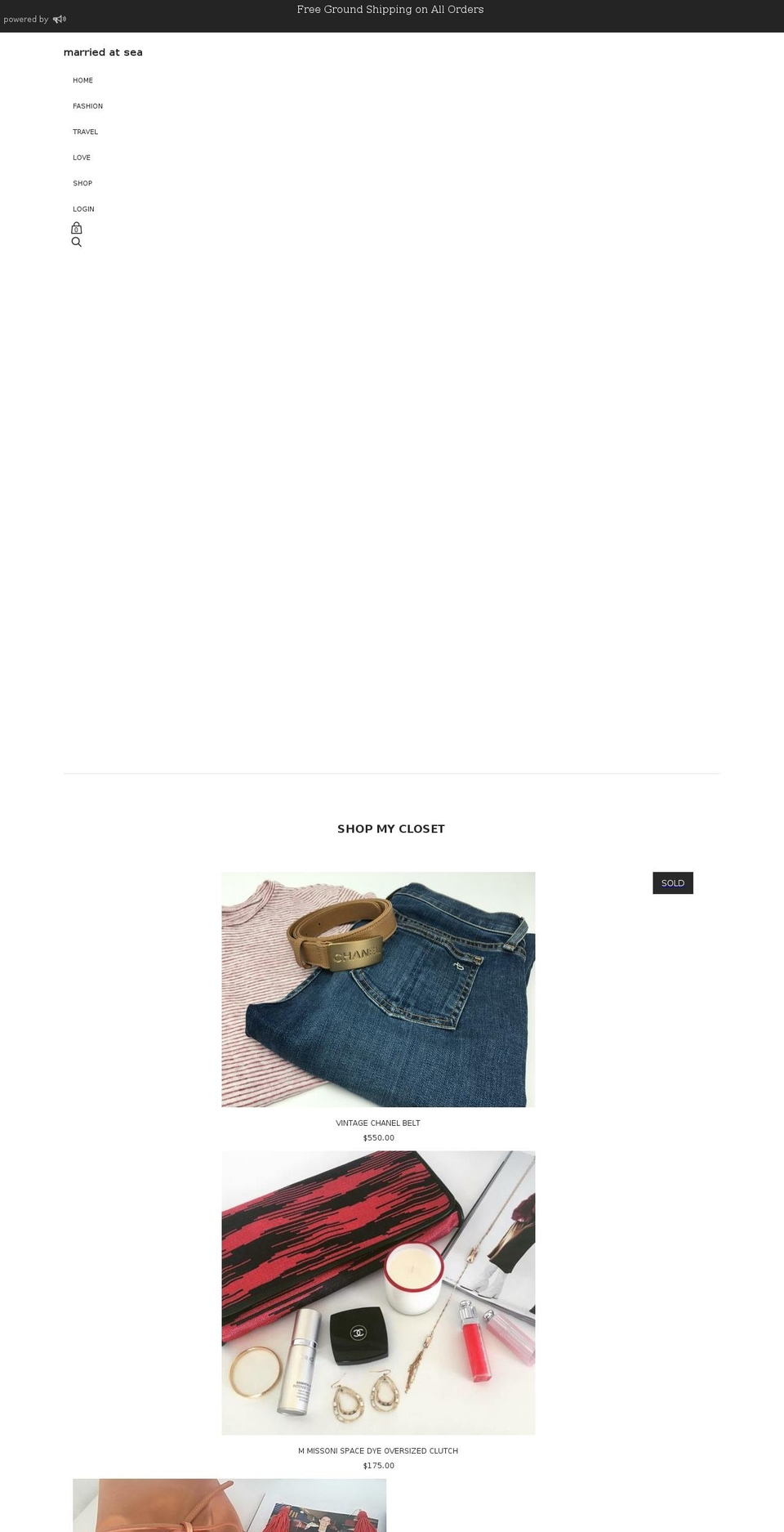 marriedatsea.com shopify website screenshot